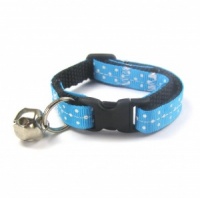Short Turquoise Spotty Kitten Cat Collar